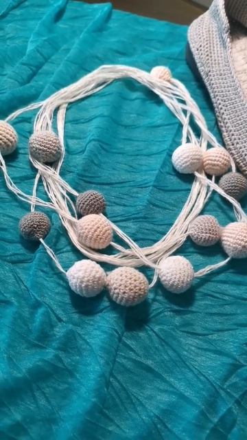 колье на лето из льна и хлопка! смотреть онлайн