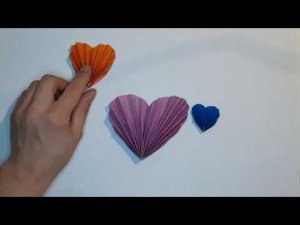 Сердечко из бумаги гармошкой How to make a Paper Heart 3D