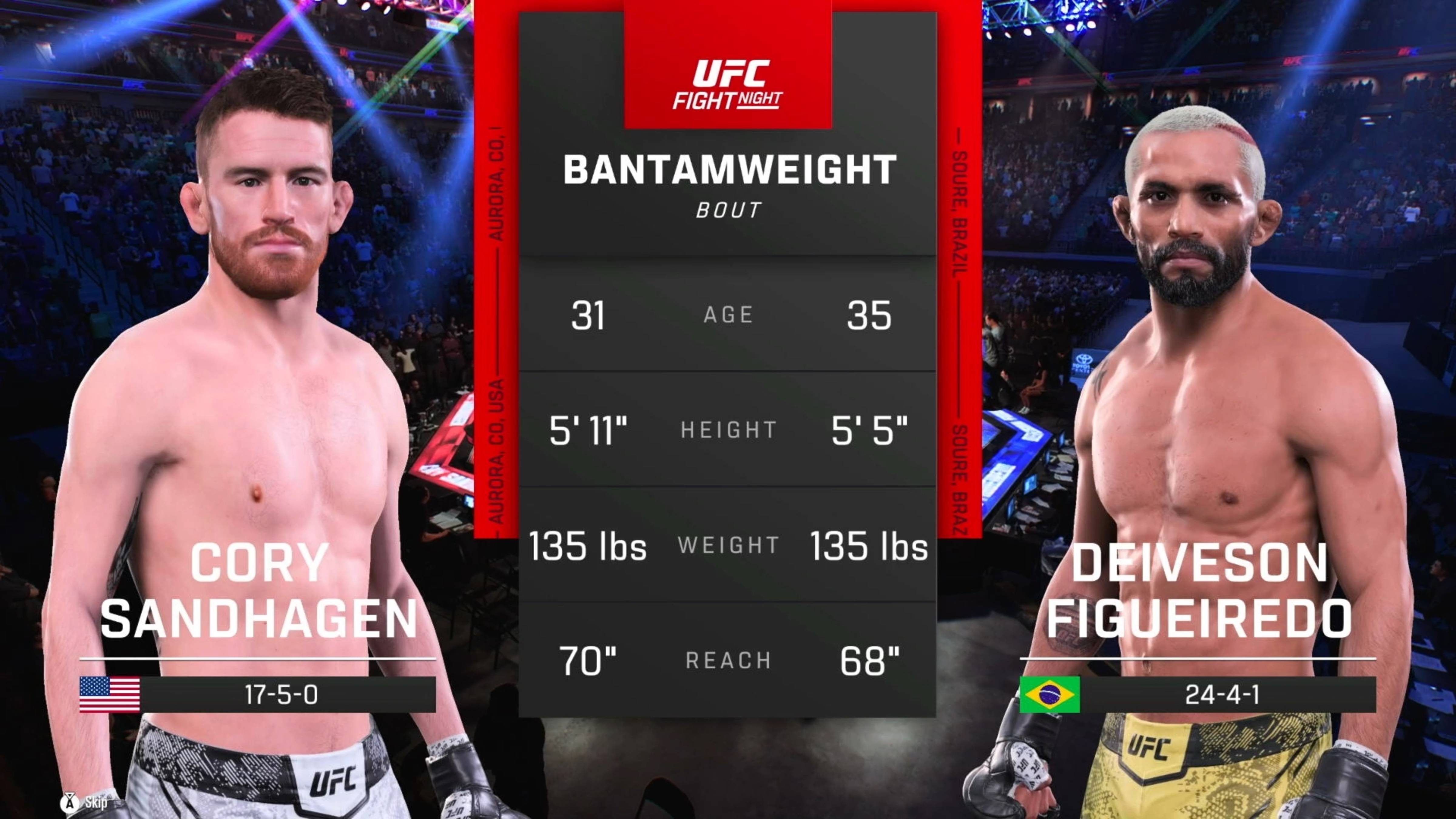 Кори Сэндхаген VS Дейвесон Фигередо смотреть онлайн