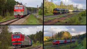 Подборка поездов на участке Лукино–Поварово-2