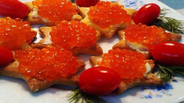 Канапе с икрой