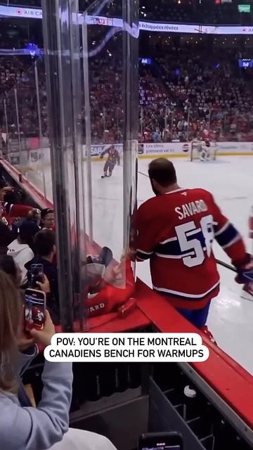 POV: You're On The Bench For Montreal Canadiens Warmups