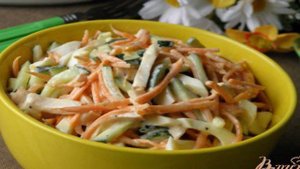Салат с копченой курицей