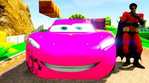 Цветные Тачки Молния Маккуин с супергероями Забавный мультфильм для детей и малышей Детские стишки