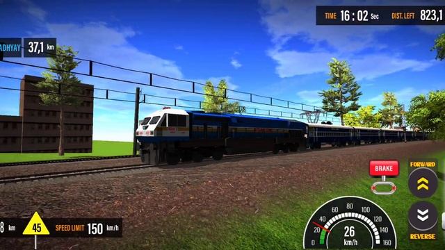 Индийский пассажирский поезд в ЖД симуляторе Indian Train Simulator