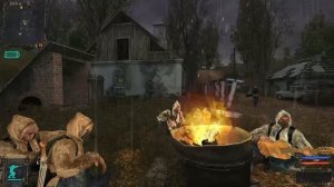 S-T-A-L-K-E-R-- Shadow of Chernobyl - Анекдоты у костра под гитару