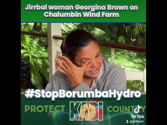 Jirrbal woman Georgina talks about the unlawful Chalumbin Wind Farm project.