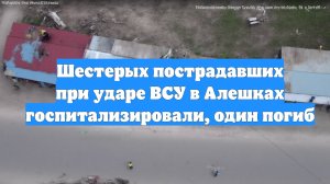 Шестерых пострадавших при ударе ВСУ в Алешках госпитализировали, один погиб