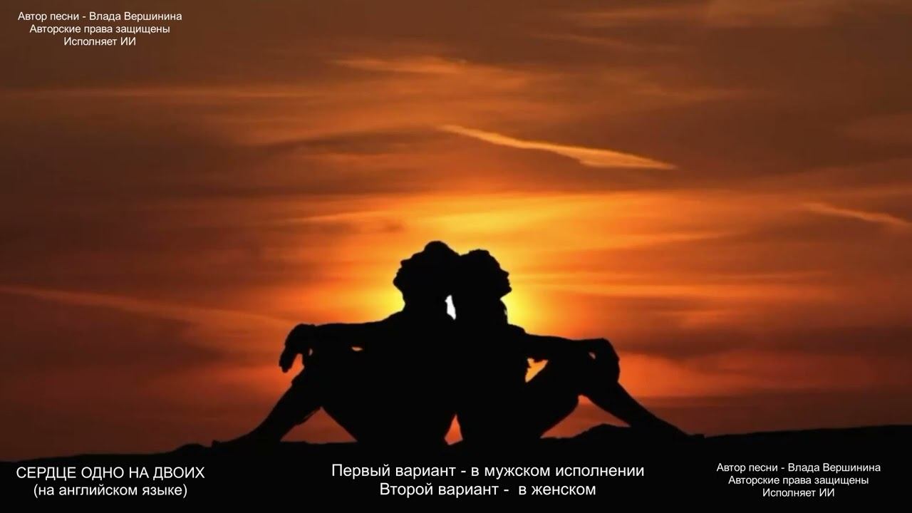 ЗВУЧИТ ПОТРЯСАЮЩЕ КРАСИВО! ONE HEART FOR TWO (СЕРДЦЕ ОДНО НА ДВОИХ)