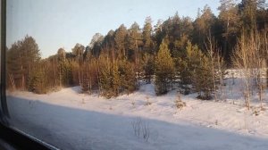 Отправление со станции Сургут | Мост через реку Обь из окна поезда