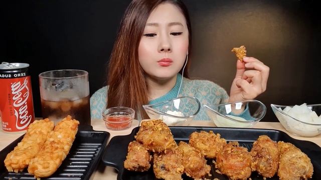 60계치킨 호랑이치킨 먹방 신메뉴 포테이토 치즈스틱 리얼사운드 먹방 ASMR Fried Chicken MUKBANG ASMR Korean Food Eating sound