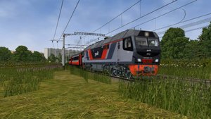 Обкатываем ДП2Д-0001 + ТЭП70БС-371 в режиме "тяни" в Openrails