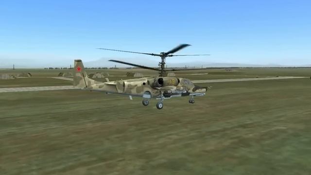 DCS KA-50 black shark ( TrackIR 5 ) - заход на посадку боком