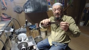 Шлифовка ножей. Охотничий нож в мастерской