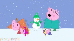 ПЕППА И ДЖОРДЖ СДЕЛАЛИ СНЕГОВИКА, КОТОРЫЙ ИХ... Снег, укол и дети мультик для детей Свинка Пеппа!..
