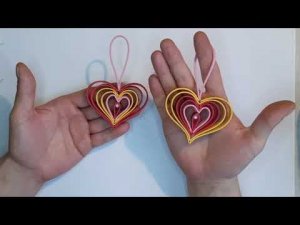 DIY heart Shape Valentine Day Gift Ornaments. Поделка в виде Сердца на день Святого Валентина.