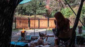 Самый уютный одиночный поход под дождем, расслабьтесь и поспите в палатке | Camping Rain ASMR