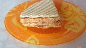 Вафельный торт со сгущенкой