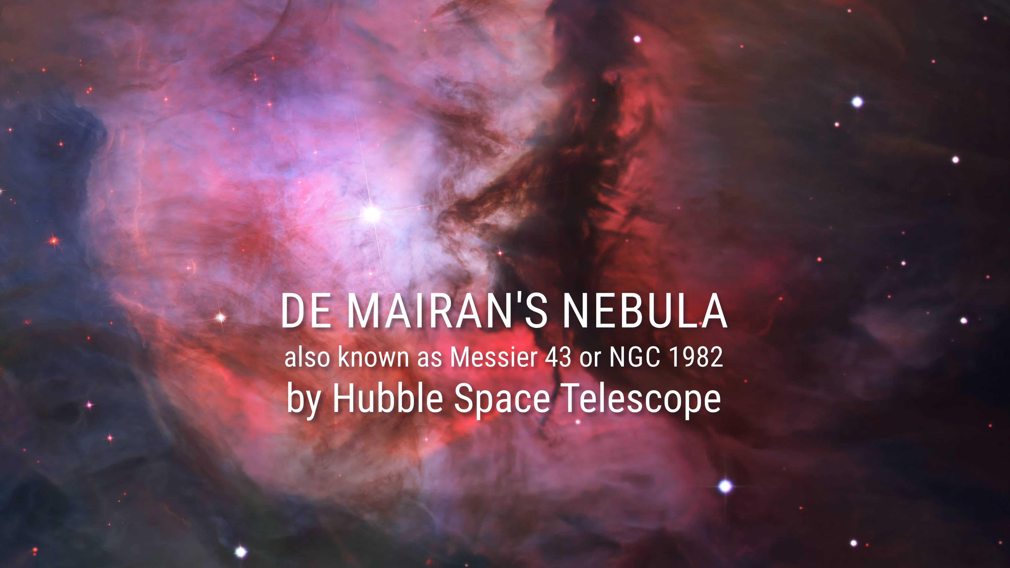 De Mairan's Nebula (also known as Messier 43 or NGC 1982) by Hubble Space Telescope смотреть онлайн