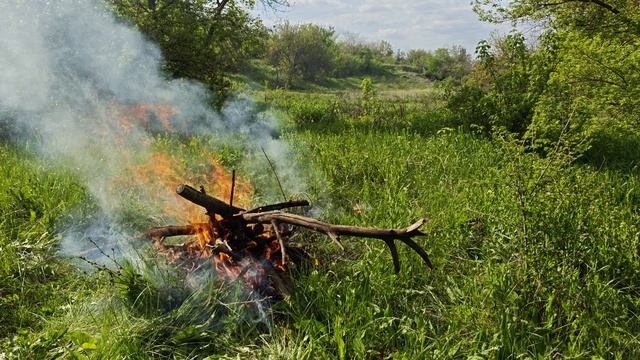 Костёр на красивой природе!