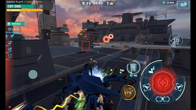 не слабый бой war robots: samgok dux