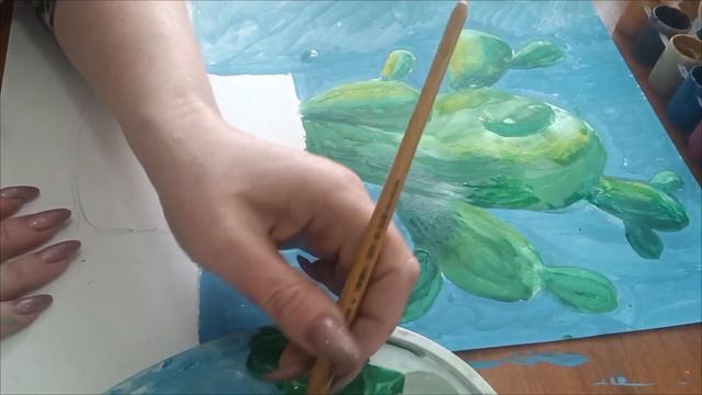 Кактус. рисуем вместе