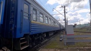 Казахстан! Тепловоз ТЭП70-0380 с пассажирским составом Алматы-Саратов и приветливая бригада