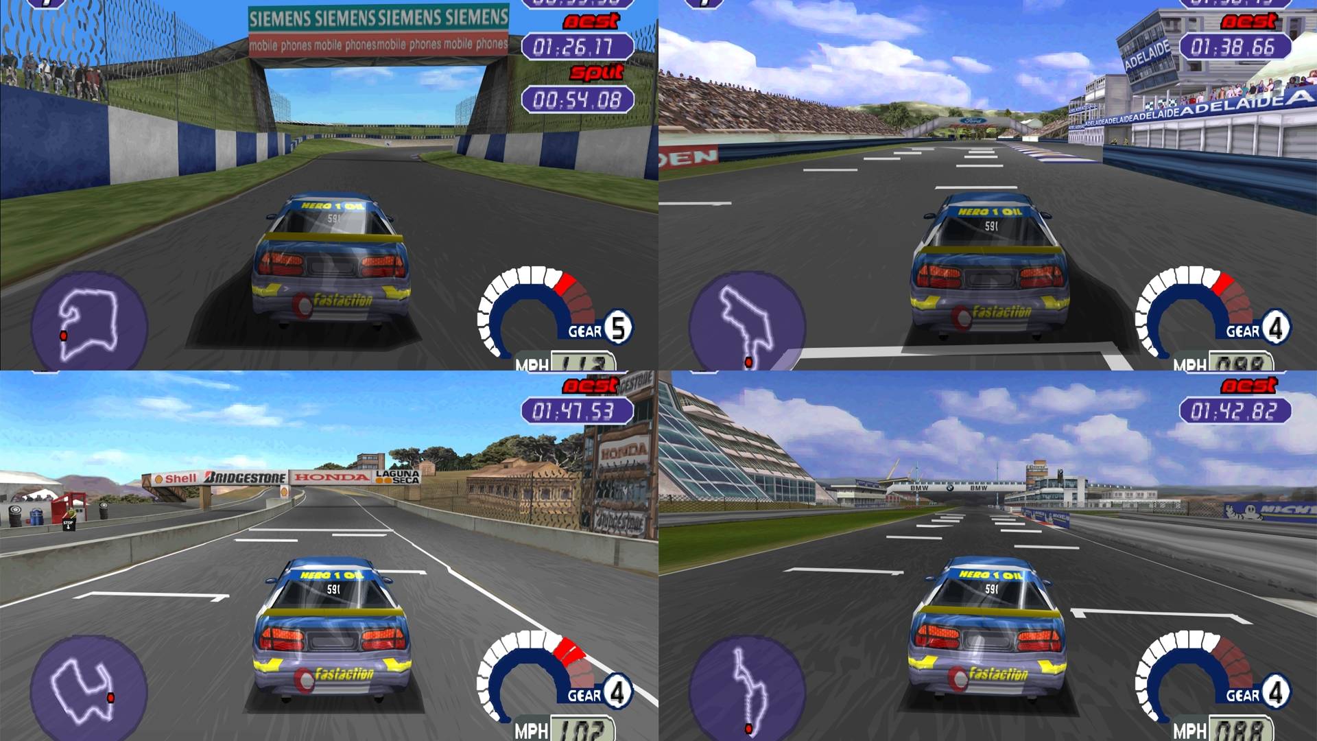 TOCA World Touring Cars (PS1) - Все Гоночные Трассы