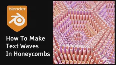 How To Make Text Waves In Honeycombs With Geometry Nodes