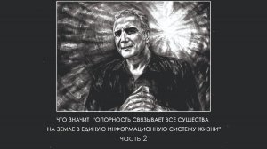 Фр.3/11 Что значит "Опорность связывает все существа на Земле в единую информационную систему жизни"