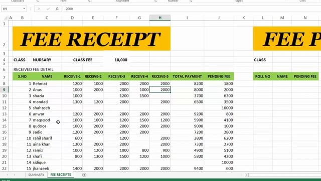 How to Maintain School Accounts in Excel by learning center in Urdu/hindi смотреть онлайн