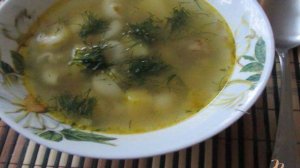 Макаронный суп с куриными сердечками