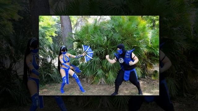 Эпик косплей Китаны с Сабзиро и Скорпионом   Мортал Комбат