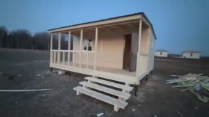 Бытовка с верандой 6х5 утепление 100 мм.