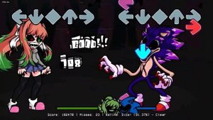 Фнф мод моника.ехе и соник.ехе | Friday Night Funkin Monika.exe Vs Sonic.exe