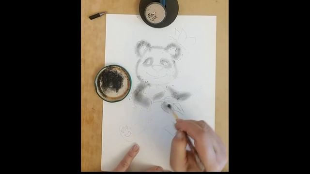 Панда / графічна пиль / малюнок смотреть онлайн