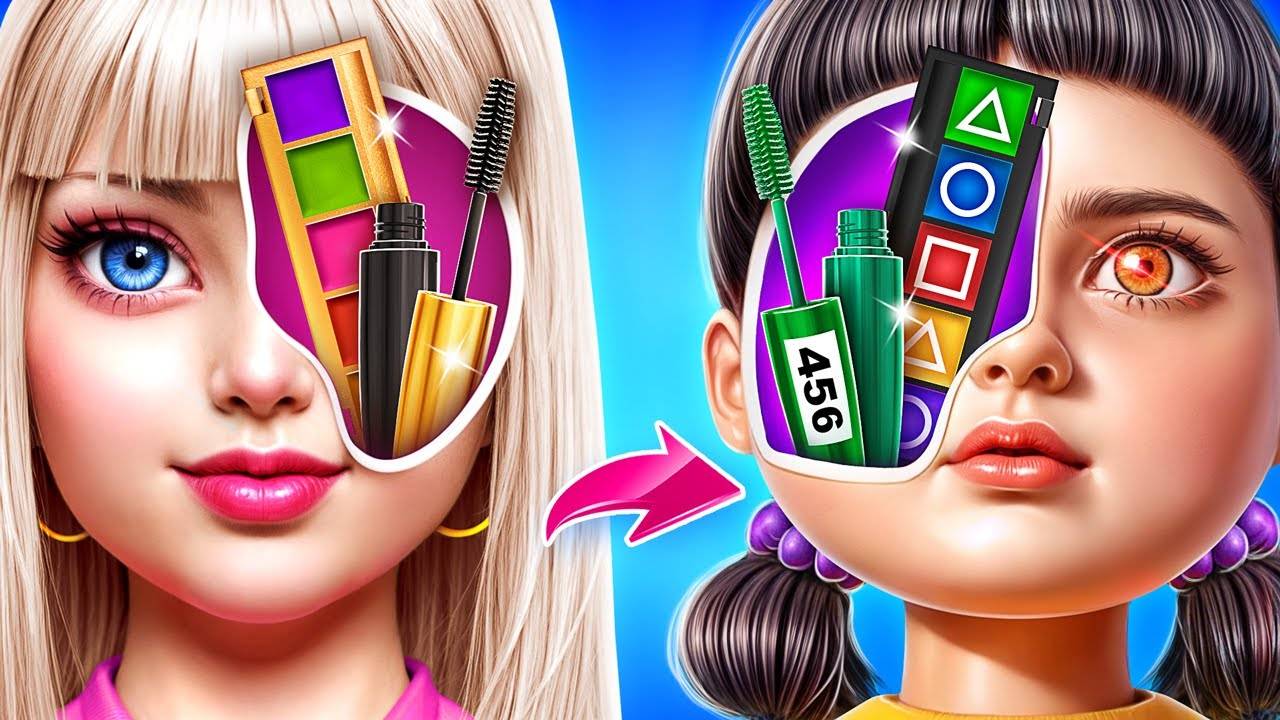 Барби превратилась в Куклу из Игры в Кальмара внутри бьюти-бокса!