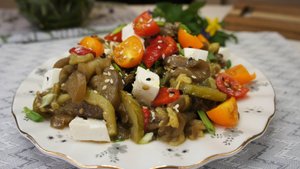 БЫСТРЫЙ И ВКУСНЫЙ САЛАТ С БАКЛАЖАНАМИ И КАБАЧКАМИ НА КАЖДЫЙ ДЕНЬ | САЛАТ С ЗАПЕЧЁННЫМИ ОВОЩАМИ