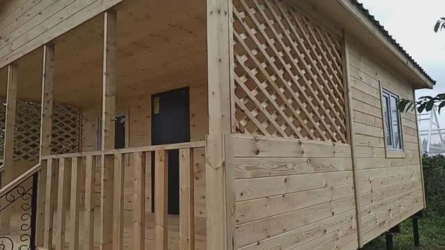 Дачный дом 6 на 5, Бытовка с верандой 6х5 (дачный домик) смотреть онлайн