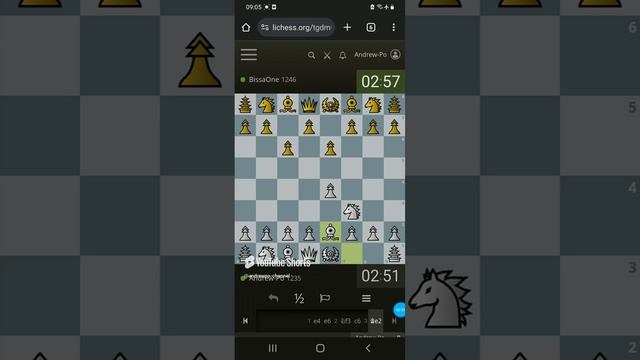 Шахматы на lichess.org. Короткая партия. #gaming #chess #шахматы