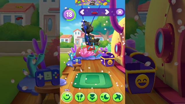 My talking Tom 2 Кnight in headphones РЫЦАРЬ В НАУШНИКАХ Подводное приключение 🔴🟣🟢🟡🟠 Говорящий Том