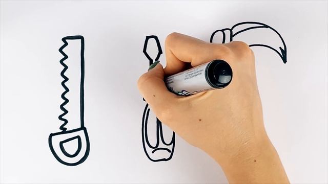 Bolalar Uchun Arra rasmini chizish /Drawing saw for children/Рисование пила для детей