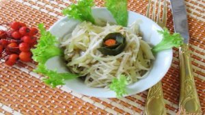 Салат из редьки с консервированными огурцами