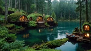 Forest Lagoon⎜Deep Healing Relaxing Music Meditative Ambient Music with Rain Sounds