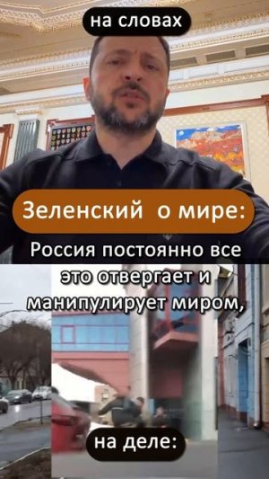 Зеленский на словах и на деле
