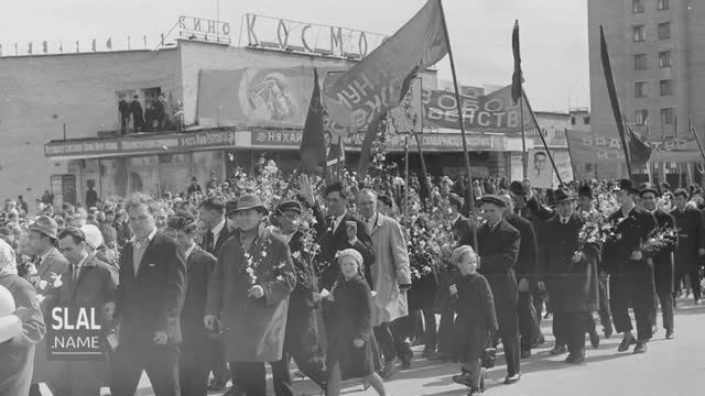 Новополоцк. Первомай. Когда кинотеатр Космос был центром города.