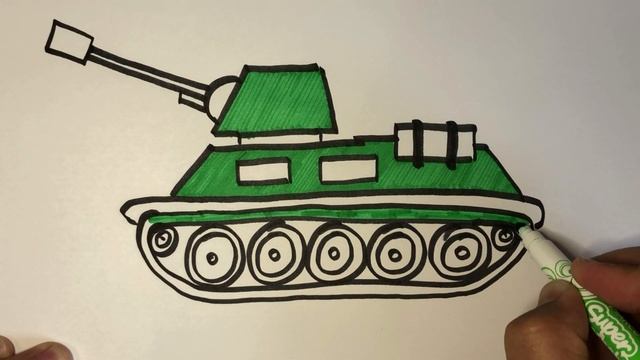 draw a tank | Draw an easy tank  | kids drawing | Пародия на танк | танк | рисуем танк для детей