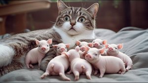 КОШКА-НЯНЬКА! Самые Трогательных Случаи Усыновления В Мире Животных!