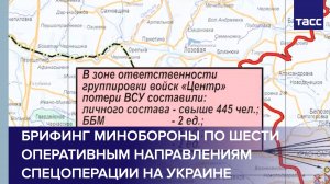 Брифинг Минобороны по шести оперативным направлениям специальной военной операции на Украине