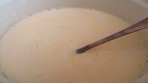 Блины с персиковым припеком